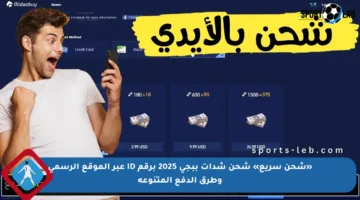 «شحن سريع» شحن شدات ببجي 2025 برقم ID عبر الموقع الرسمي وطرق الدفع المتنوعة